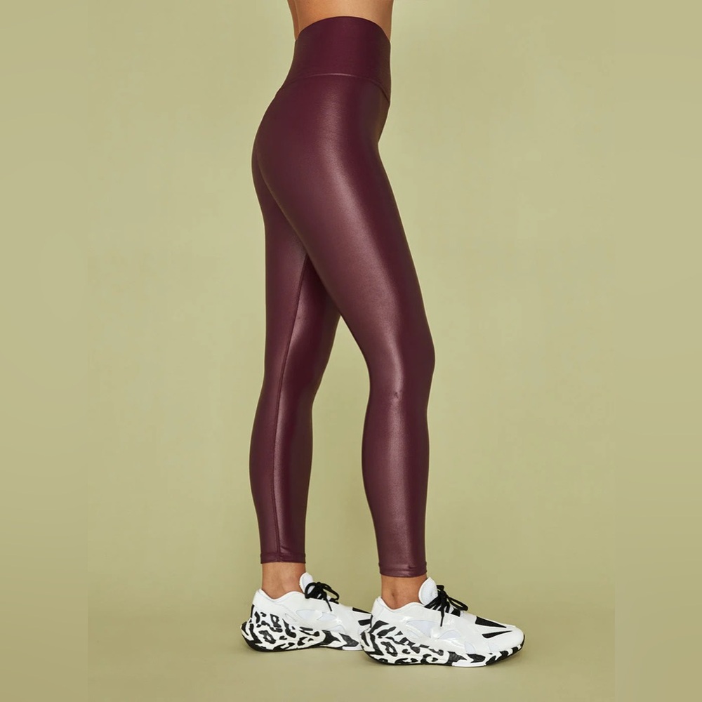 Carbon38 High Rise 7/8 Legging in Takara Shine Dark Amethyst